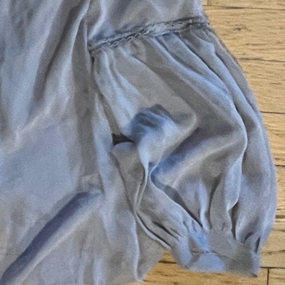 Brand New Women’s Max Studio Sheer Gray Silk Tuxedo Blouse - Picture 7 of 7